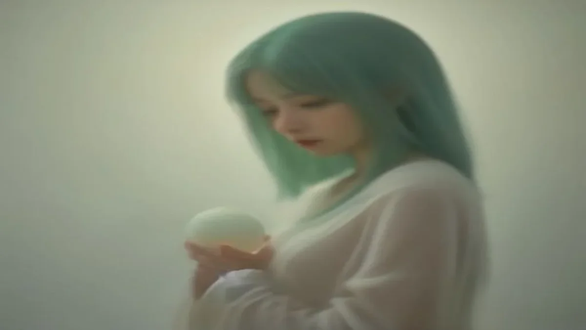 A small glowing orb held gently between cupped hands in soft dusk light.