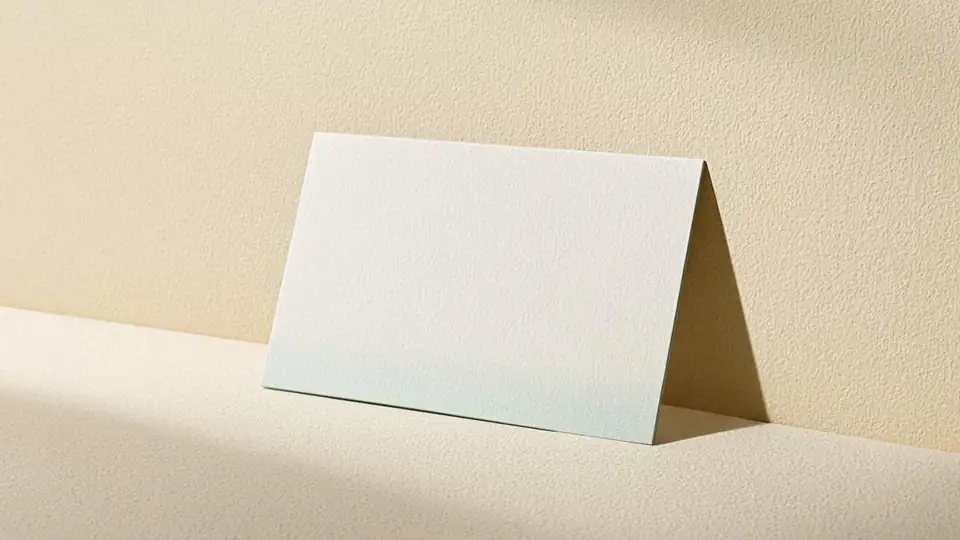 Minimal illustration of a wooden signboard on two posts being freshly painted by a single roller, one brush resting in a tin below.