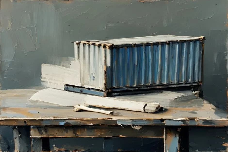 An oil painting representing L&R Clearing Agency.