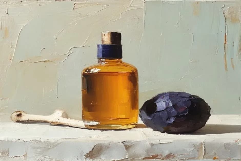 An oil painting representing Nalago Skincare — beauty & wellness.