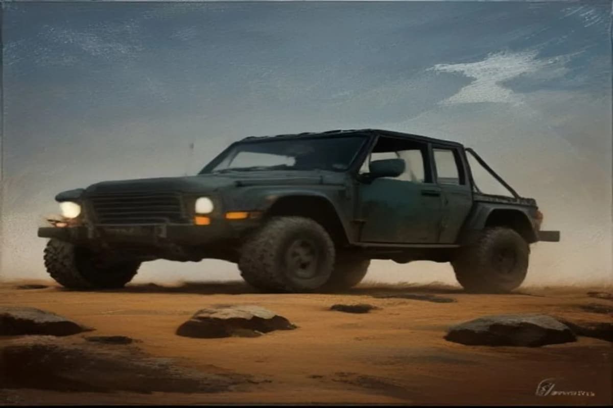 An oil painting representing Weca Offroad Centre.
