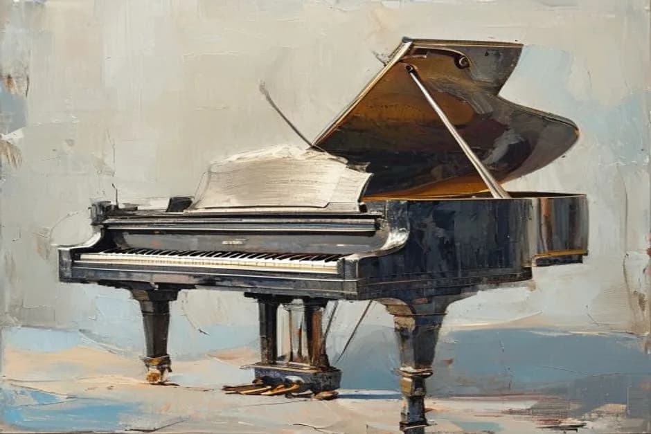 An oil painting representing Crescendo Namibia.