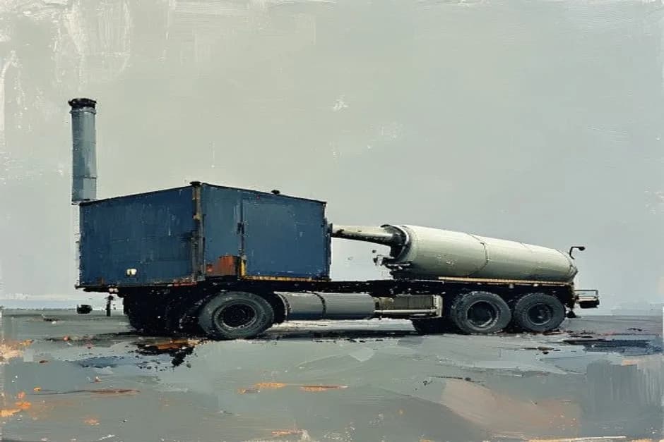 An oil painting representing Petrocor.